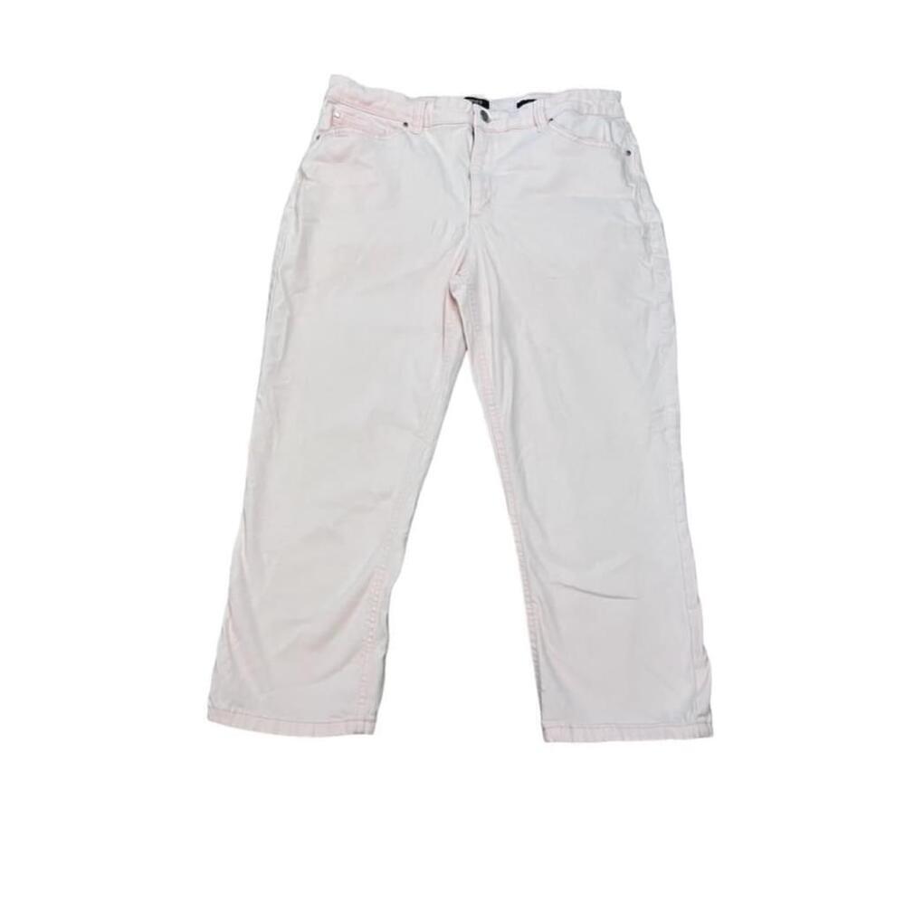 JONES NEW YORK Blush Pink Stretch High Rise Cropped Capri Pant 12